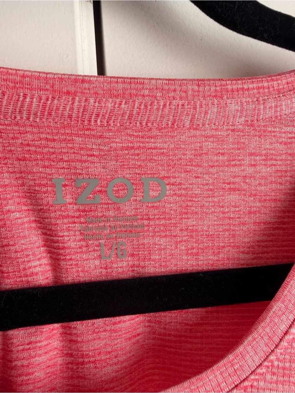 Izod Coral Heathered Short Sleeve Crew Tee - Picture 2 of 4